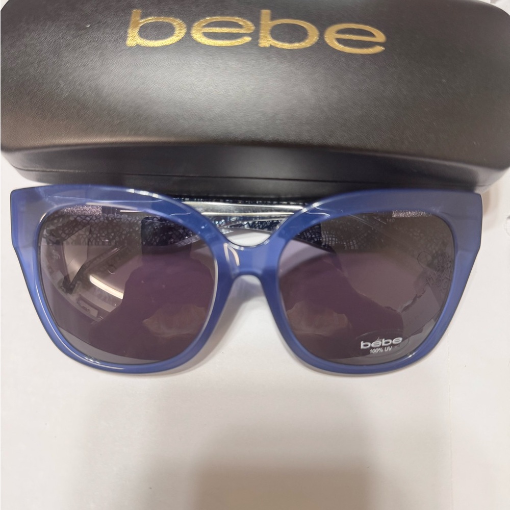 Bebe Royal Blue Sunglasses with Black Case